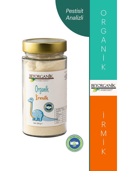 Organik İrmik 350gr Pestisit Ve Aflatoksin Analizli Cam 350 G
