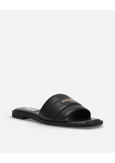 Steve Madden Ashten Black Leat Kadın Siyah Terlik Ashten
