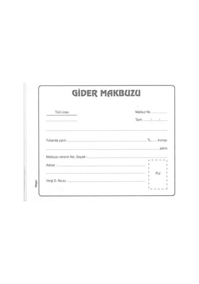 Özkan Gider Makbuzu 2X50 2 Nüsha Karbonsuzdur