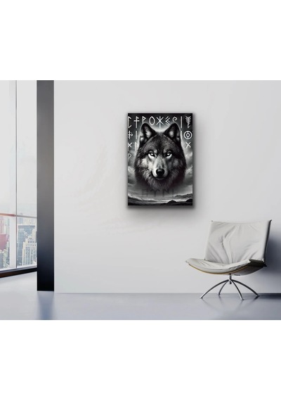 Asil Kurt Kanvas Tablo 70x100cm Çok Renkli