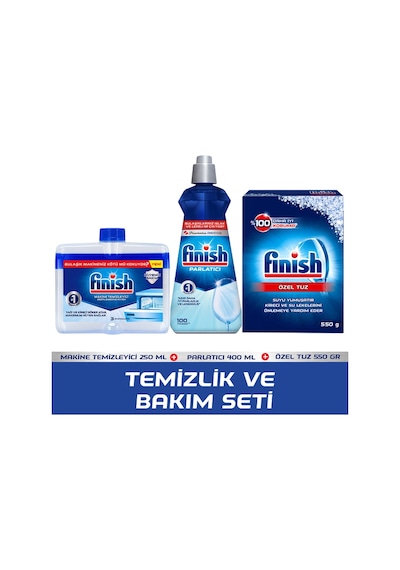 Finish Parlatıcı 400 ML + Makine Temizleyici 250 ML + Özel Tuz 550 G