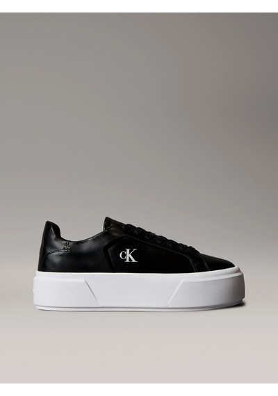 Calvin Klein Flatform Bağcıklı Deri Kadın Siyah Sneaker Yw0yw01928-beh Siyah
