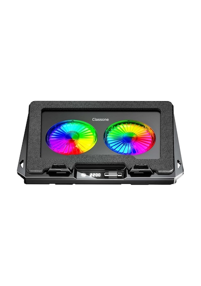 Classone Gt102 Gaming Laptop Soğutucu, 2200rpm , Rgb Işıklı , Led Display , Notebook Soğutucu Stand