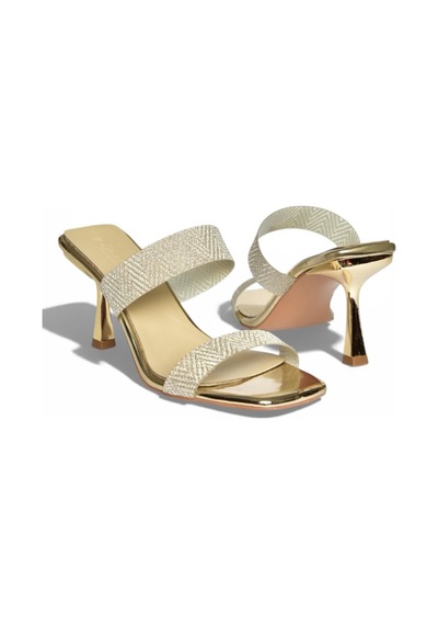 Fox Shoes Y820013834 Altın Ayna İnce Topuklu Kadın Ayakkabı Altın