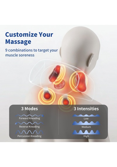 Isı İle Akülü Boyun Masajı, Vücut Kas Gevşetmesi İçin 6d Yoğurma Shiatsu Derin Doku, Sırt, Bacaklar, Bel İçin Şarj Edilebilir Boyun Ve Omuz Masajı, Taşınabilir Hediyeler Isı İle Akülü Boyun Masajı, Vücut Kas Gevşetmesi İçin 6d Yoğurma Shiatsu Derin Doku, Sırt, Bacaklar, Bel İçin Şarj Edilebilir Boyun Ve Omuz Masajı, Taşınabilir Hediyeler