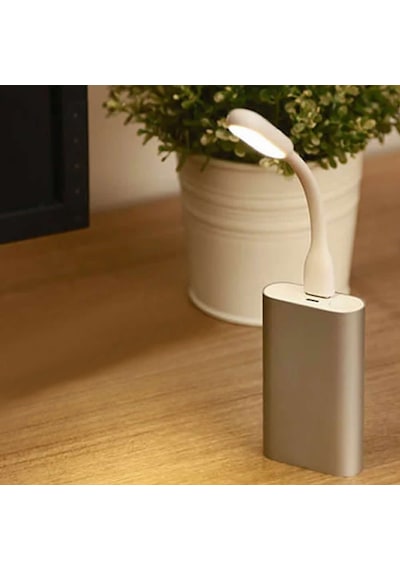 Usb Led Lamba 15cm Beyaz Renk Işık Portatif Taşınabilir Gece Lambası Masa Aydınlatma Kamp Pc