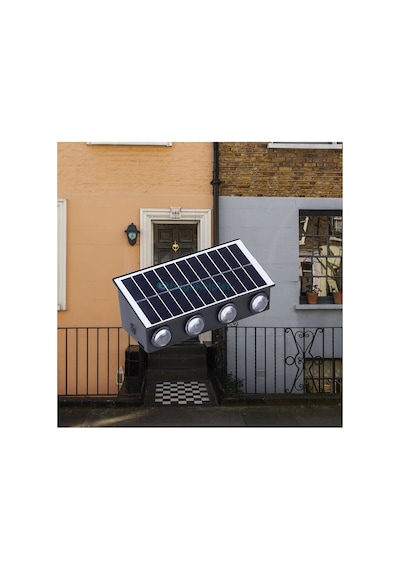 Amber Rengi Güneş Enerjili Led Aplik Ct-8010 - Solar Enerjili Bahçe Aydınlatma Turuncu Belirtilmemiş