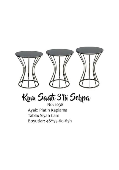 Zigon Kumsaat Brc Model Düz Siyah Desen Metal Çelik Platin Renk Kaplama E Yapım