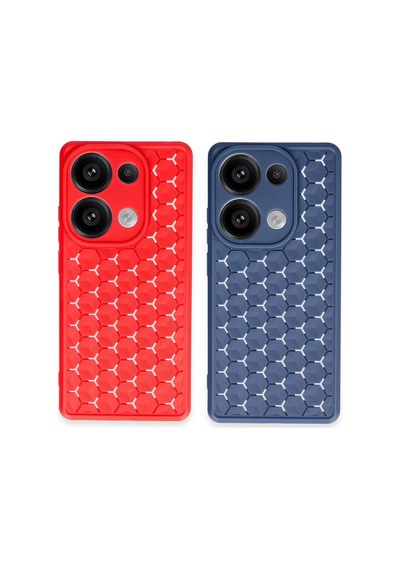 Uryport Realme C65 Kılıf Petek Silikon Kapak - Lacivert