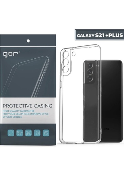 Gor Samsung Galaxy S21+ Plus Kılıf Kamera Korumalı Şeffaf Silikon Kılıf- 5775 Mh-hs2157-4756