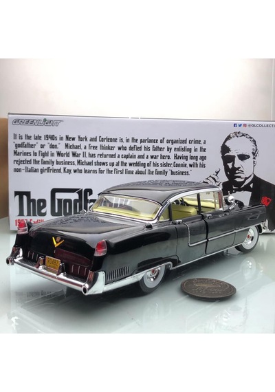 1955 Cadillac Fleetwood The Godfather Black 1 18 Greenlight