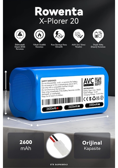 Rowenta X-plorer 20 2600mah Robot Süpürge Bataryası G.g