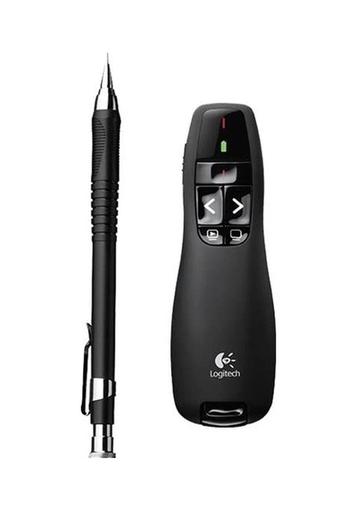 R400 Presenter, Usb Alıcı Üzerinden Kablosuz 2,4 Ghz Bağlantı, 15 M Menzil, Kırmızı Lazer İşaretleyici, Sezgis