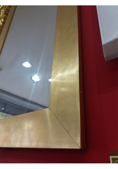 M3 Decorium Büyük Rustik 124x64 Cm Altın Yaldız Varak Boy Salon Antre Komodin Etajer Portmanto Duvar Boy Aynası Diğer