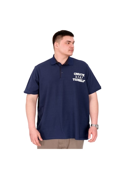 Mode Xl Büyük Beden Erkek T-shirt Polo Yaka Yourself U25310 İndigo İndigo