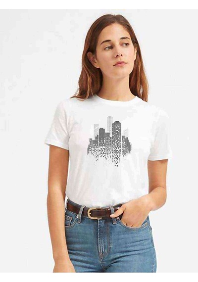 Silhouette Building Kadın Beyaz Tshirt (534311105)