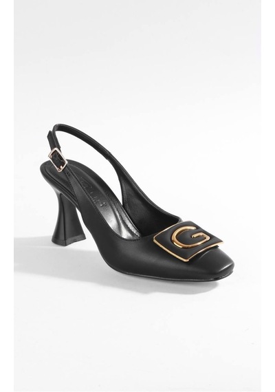 Paris Shoes Paris Siyah G Aksesuarlı Günlük Topuklu Ayakkabı W24234-siyah Siyah