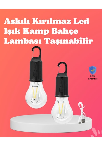 Lvsqvr C Tipi Şarjlı Asılabilir Kamp Feneri