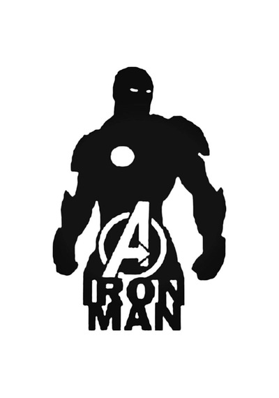 Iron Man Tasarım Oto Sticker 20 Cm