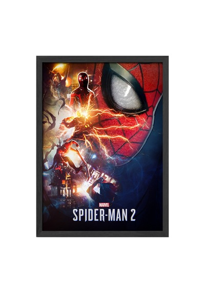 Spider-man 2 Siyah Ahşap Çerçeveli Poster, Dekoratif Oyun Duvar Tablosu