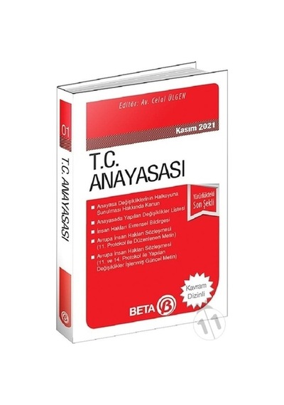 T.C. Anayasası Eylül 2020 Beta Yayınevi - Kanun Cep Kitapları C