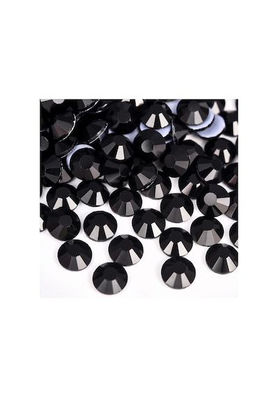 Gymo Premium Kalite Altı Düz Ütü İle Yapışan Hotfix Kristal Taş Ss16 3.8-4mm Black 720 Adet