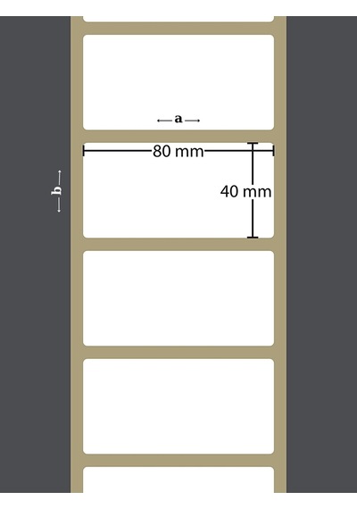 40x80 Mm Termal Terazi Etiketi Yapışkanlı Etiket 1 Rulo 500 Adet