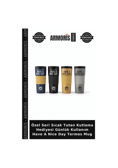 Özel Seri Sıcak Tutan Kutlama Hediyesi Günlük Kullanım Have A Nice Day Termos Mug Çok Renkli