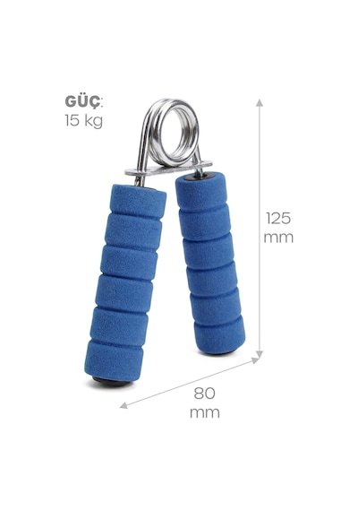 Telvesse 2 Adet Çelik El Yayı Sünger Kollu 15 Kg Bilek Ön Kol Parmak Güçlendirici Alet Fitness Egzersiz Siyah - Kırmızı