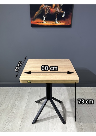 Mercan Sonoma 2 Kişilik Kare Mutfak Yemek Masası Takımı 2+1 Keten Gri 60 Cm Sonoma Gri 2'li