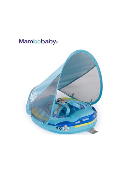 Mambobaby Yüzme Simidi - Ship, Emniyetli, Gölgelikli Ve Ayak Destekli