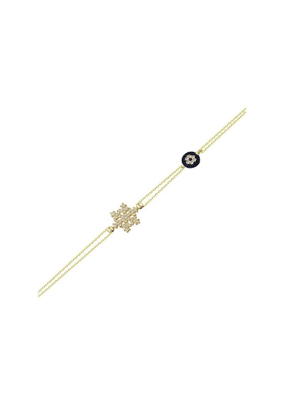 Sosyete Kartanesi Altın Zincir Bileklik 14K Gold 17 Cm Sarı Altın