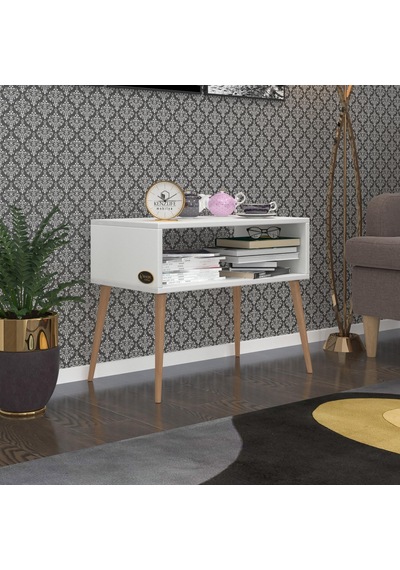 Kenzlife Komodin Dumrul Byz 57 70 39 Ahşap Ayaklı Komidin Kitaplık Cordoba