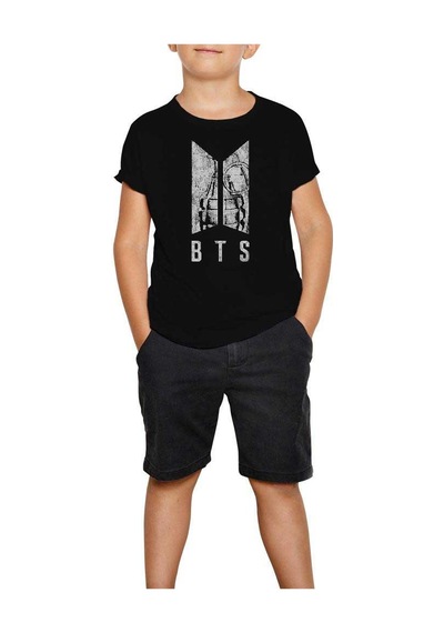 Zepplin Giyim Bts Logo Grenade Siyah Çocuk Tişört