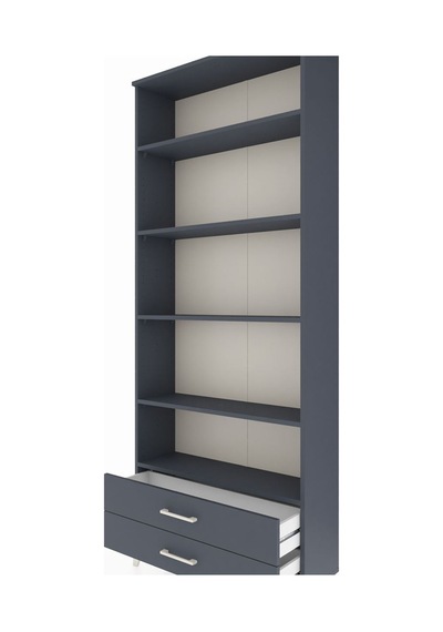 Arges Dolap 5 Raflı 2 Çekmeceli 88x30x221 Antrasit-antrasit Antrasit