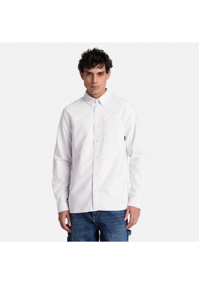 Timberland Lake Warner Solid Oxford Shirt Erkek Gömlek-33999 Beyaz