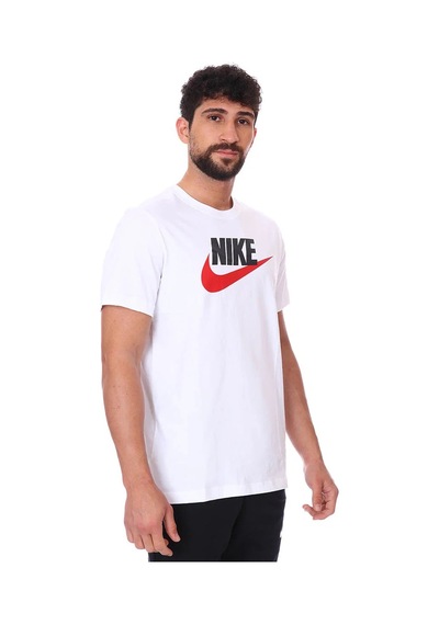 Nike Mens İcon Future Tee Baskılı Erkek Günlük Tişört Beyaz