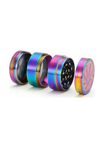 4 Katmanlı 40Mm Metal Grınder Baharat Öğütücü Raınbow