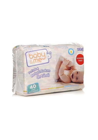 Baby Me Ekonomik Paket Pofuduk Bebek Bakım Örtüsü 60 x 60 CM 40 Adet