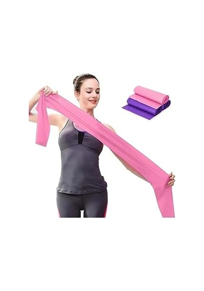 3'lü Egzersiz Lastiği Seti, Mor, Pembe Ve Mavi Renk Seçenekleri İle Açık Bej