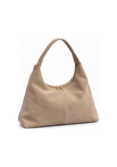 Nura Collection Vizon Kadın Hakiki Süet Shopper Omuz Çantası Bej - 933745279 Bej