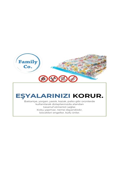 Vakumlu Hurç Poşet Setleri 8 Parça 50x70-4, 60x80-4