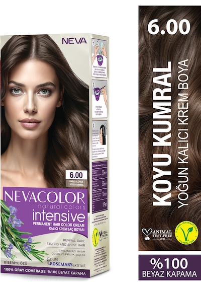 Intensıve 6.00 Koyu Kumral Kalıcı Krem Saç Boyası Seti