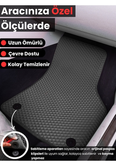 Toyota-auris- 2006-2012 İçin Eva İç Paspas Takımı Metal Topukluk Hariç