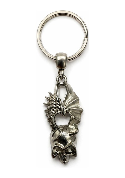 Gotik Butterfly Ejderha Figürlü Metal Anahtarlık Unisex