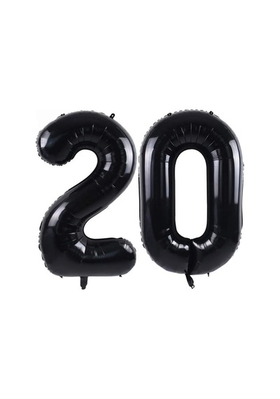 Beysüs Siyah 20 Rakam Folyo Balon Siyah