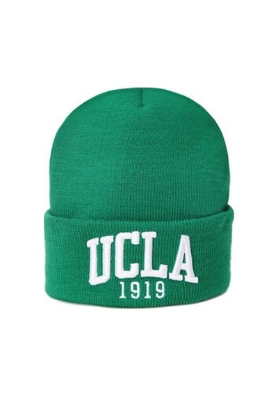 Ucla Lanıta Yeşil Bere Nakışlı - Unisex Bere Yeşil