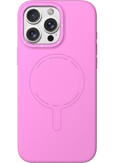 Apple Uyumlu iPhone 16 Pro  Kılıf M-safe Şarj Özellikli Youngkit Morandi Serisi Kapak Pembe Pembe