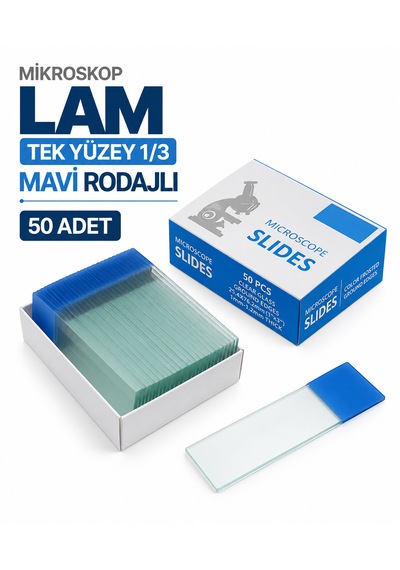 Lam - Tek Yüzey 1/3 Mavi Rodajlı Lamı 50 Adet