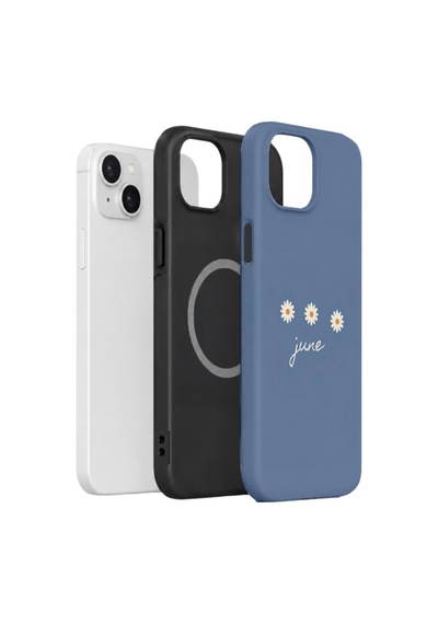 Apple iPhone Uyumlu 15 Vorian Çift Katmanlı Magsafe Kılıf June Daisy Blue
